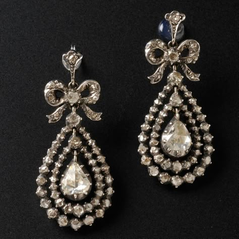 The Bling Ring, Victorian Earrings, Georgian Jewelry, Royal Jewels, Victorian Jewelry, Gorgeous Jewelry, Antique Jewellery, Rose Cut Diamond, Fine Jewellery