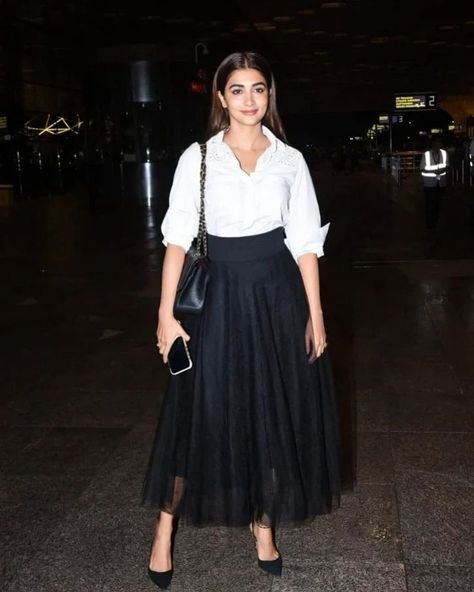 White Shirt With Black Skirt, Black Organza Skirt, Black Shirt With Skirt Indian, Black Sheer Dupatta Blouse For Party, Black Sheer Party Skirt, Sheer Black Long Skirt, Black Designer Bags, Net Skirt, Tulle Skirt Black