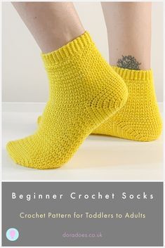 Crochet Socks Pattern Easy, Crochet Easy Socks Free Pattern, Ribbon Socks Crochet Pattern, Simple Sock Crochet Pattern, Crochet Pattern Socks Free, Crochet Socks That Look Knit, Crochet Socks Worsted Weight Yarn, Crochet Socks Beginner, Toeless Socks Crochet Pattern Free