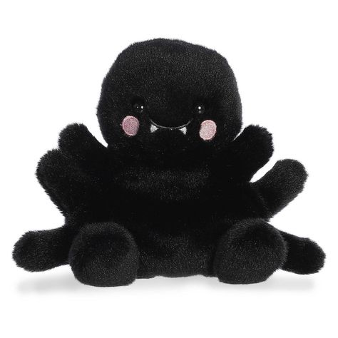 Black Stuffed Animal, Palm Pals, Smiling Eyes, Plush Collection, Pink Cheeks, Rosy Cheeks, Trick Or Treat Bags, Cute Stuffed Animals, Soft Black