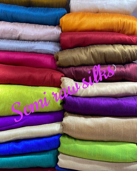 FABRIC Forever on Instagram: “Semi raw silks ₹250/- per meter . . . . For further queries or orders 📩DM or WhatsApp 9891096252📩 ⚠️ No Comments for Queries ⚠️ ⚠️ DM or…” Fabric Forever, Raw Silk Fabric, Saree Design, Raw Silk, Silk Fabric, Saree Designs, Saree, Silk, Fabric