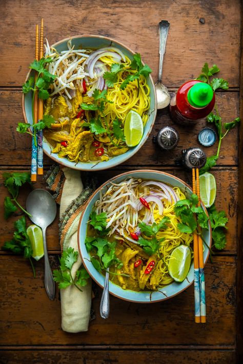 A19I6003-Edit Chicken Khao Soi, Burmese Recipes, Dennis Prescott, Tiny Chef, Burmese Food, Khao Soi, Entertaining Food, Asian Kitchen, Asian Soup