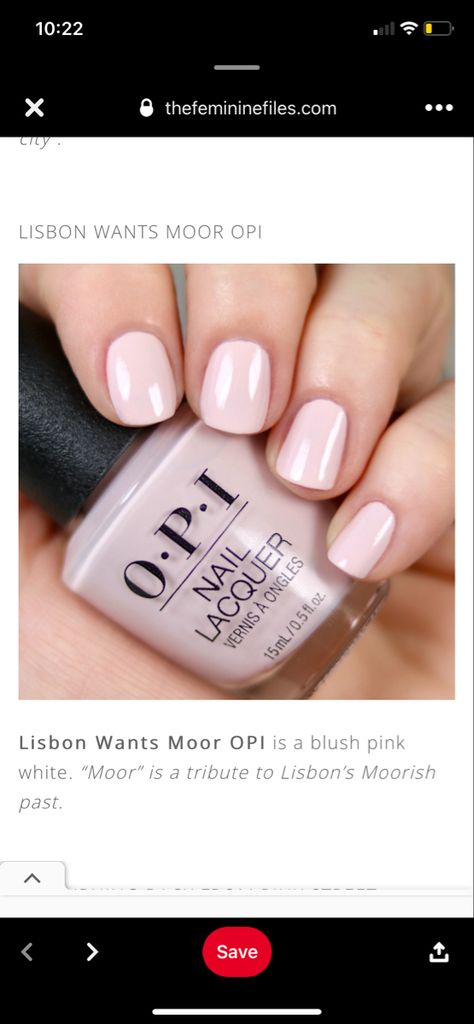 Opi Nail Colors, Opi Nails, Pink White, Blush Pink, Nail Colors, Blush, Nail Polish, Nails, Pink