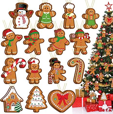 Christmas Party Classroom, Candyland Tree, Gingerbread Kitchen, Christmas Tree Gingerbread, Christmas Decorations Centerpiece, Gingerbread Christmas Tree, Wooden Christmas Tree Decorations, Kitchen Ornaments, Rich Style