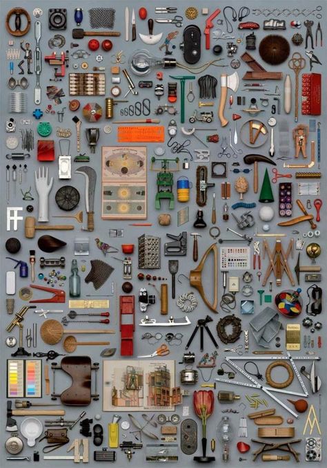 Things Organized Neatly, Collections Of Objects, Foto Art, Name Design, Design Museum, No Name, Objects Design, Displaying Collections, Woodworking Shop