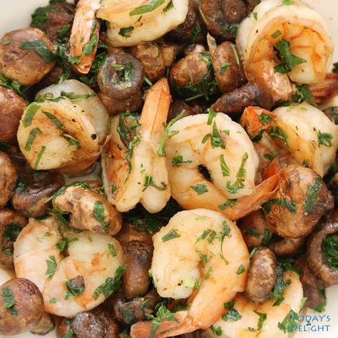 Mushroom And Shrimp Recipes, Shrimp With Mushrooms Recipes, Shrimp And Mushroom Recipes, Shrimp And Mushrooms, Shrimp Mushrooms, Shrimp Stuffed Mushrooms, Celery Recipes, Keto Shrimp, Recipe Shrimp