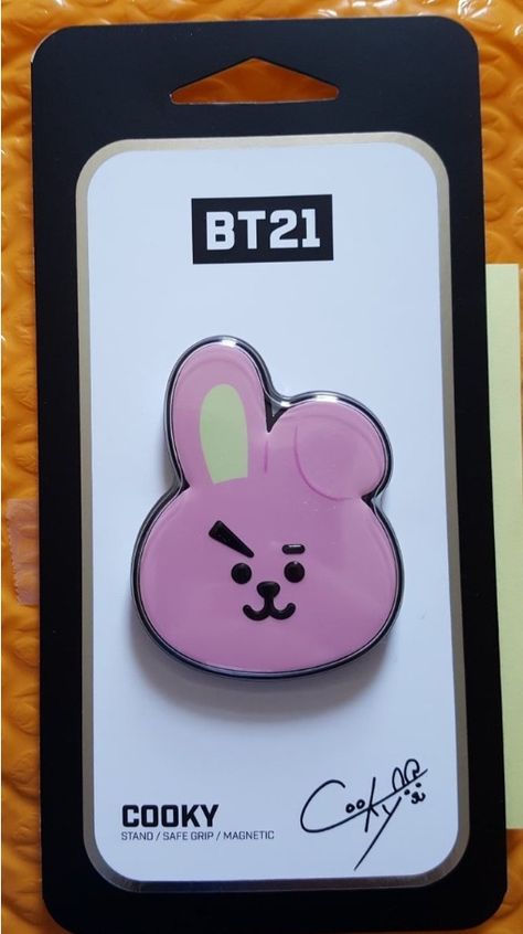 BT21 Cooky Popsocket Concert Bag, Bt21 Cooky, Bt21 Merch, Bts Spring Day, Kpop Phone Cases, Bts Army Logo, Bts Bt21, Cookie Pops, Video Pink