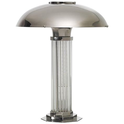 Art Deco Table Lamp | See more antique and modern Table Lamps at https://www.1stdibs.com/furniture/lighting/table-lamps Art Deco Apartment, Dads Room, Lampe Art Deco, Art Deco Floor Lamp, Art Deco Table Lamp, Silver Lamp, Art Deco Table Lamps, French Table Lamp, Bronze Lamp