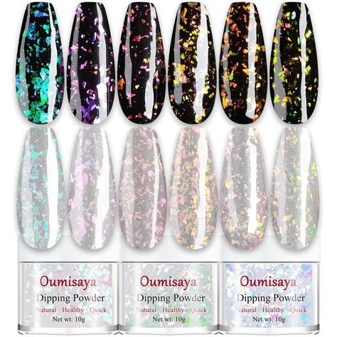 Clear Glitter Nails, Dip Nail Colors, 3d Acrylic Nails, Dip Manicure, Dip Nail, Acrylic Nail Powder, Nail Dip Powder, Diy Nails At Home, Gel Set