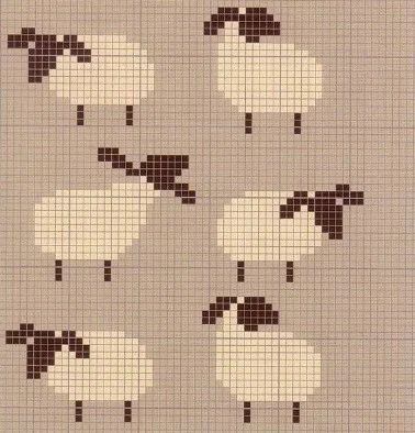 Sheep Embroidery Ideas, Crochet Patterns Sheep, Colorwork Knitting Charts Animal, Sheep Knitting Chart, Cross Stitch Sheep Pattern, Sheep Pattern Crochet, Crochet Sheep Sweater, Sheep Alpha Pattern, Cross Stitch Animals Patterns