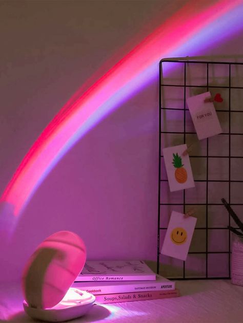 Rainbow Projection Night Light | SHEIN USA Rainbow Night Light, Led Rainbow, Sky Projector, Lights Decoration, Bedroom Lights, Led Projects, Rainbow Light, Projector Lamp, Decoration Party