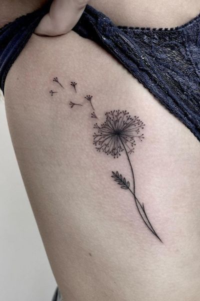 Dandelion Tattoo On Shoulder, Tattoo On Shoulder, Dandelion Tattoo Back, Dandelion Tattoo, Blowing Dandelion Tattoo, Shoulder Tattoo, Dandelion Tattoos, Back Tattoo, Blowing Dandelion