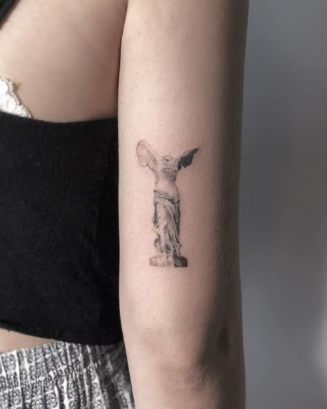 Nike Of Somathrace Tattoo, Nike Victory Tattoo, Statue Of Victory Tattoo, Nike Sculpture Tattoo, Nike Statue Tattoo, Louvre Tattoo, Nike Goddess Tattoo, Nike Of Samothrace Tattoo, Expensive Tattoos