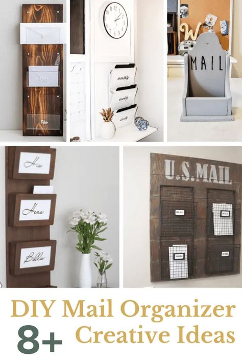 Looking for a way to conquer the endless paper clutter from your mail? Make one of these creative DIY Mail Organizer ideas! Mail Storage Ideas, Mail Organizer Ideas, Diy Mail Organizer Wall, Mail Holder Ideas, Diy Mail Holder, Endless Paper, Hanging Mail Organizer, Diy Mail Organizer, Mail Holder Wall