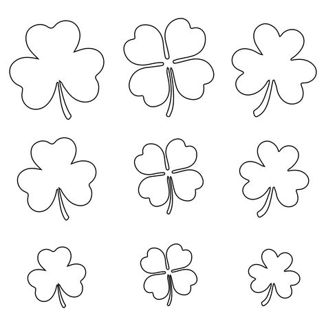 Printable Shamrock Patterns Templates Shamrock Patterns Free Printable, Clover Templates, Shamrock Stencil, Leprechaun Craft Template, Shamrock Pictures, Shamrock Printable, San Patrick Day, Shamrock Template, Leprechaun Craft