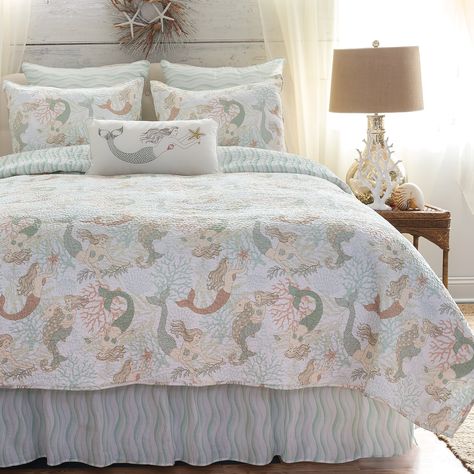 Quilts and Bedspreads - Bed Bath & Beyond Quilt Green, Mermaid Quilt, Mermaid Bedding, Green Quilt, The Mystic, Bedding Stores, Twin Quilt, King Quilt, Reversible Quilt