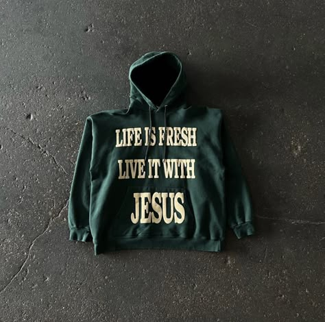 Jesus Merch Aesthetic, Church Merch, Christian Clothing Brand, Jesus Clothes, Christian Shirts Designs, Christian Streetwear, Trendy Shirt Designs, Modest Fits, Christian Fashion