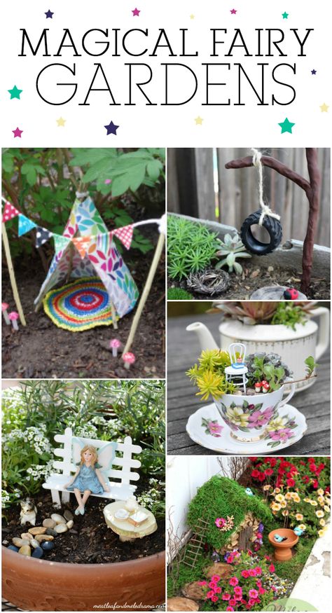 14 Magical Fairy Gardens You Can Make Kids Fairy Garden, Fairy Garden Furniture, Fairy Garden Crafts, Fairy Garden Designs, Faeries Gardens, Mini Fairy Garden, Fairy Crafts, Magical Fairy, Fairy Garden Houses