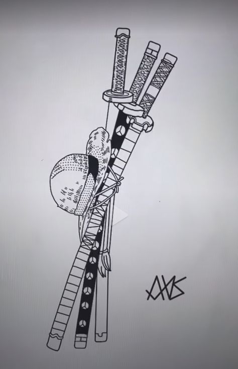 Zoro Swords Tattoo, Luffy Tattoo Ideas, Simple Leg Tattoos, Fist Tattoo, One Piece Tattoo, Glass Breaking, Boat Tattoo, Tattoo Wallpaper, Unique Tattoos For Men