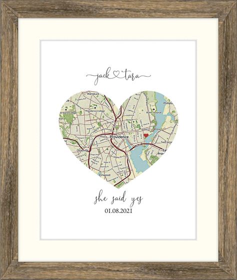 Wedding Gifts For Second Marriage, Art Couples, Second Marriage, Perfect Engagement Gifts, Heart Map, Engagement Presents, Marriage Gifts, Wedding Map, Best Wedding Gifts