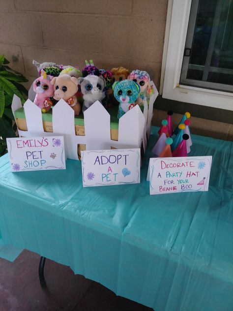 Beanie Boo Adoption Party, Ty Party Ideas, Party Pet Adoption, Adopt A Floppy, Adopt A Stuffed Animal Party, Pet Adoption Birthday Party Ideas, Stuffed Animal Birthday Party Ideas, Stuffed Animal Adoption Party, Kitty Adoption Birthday Party