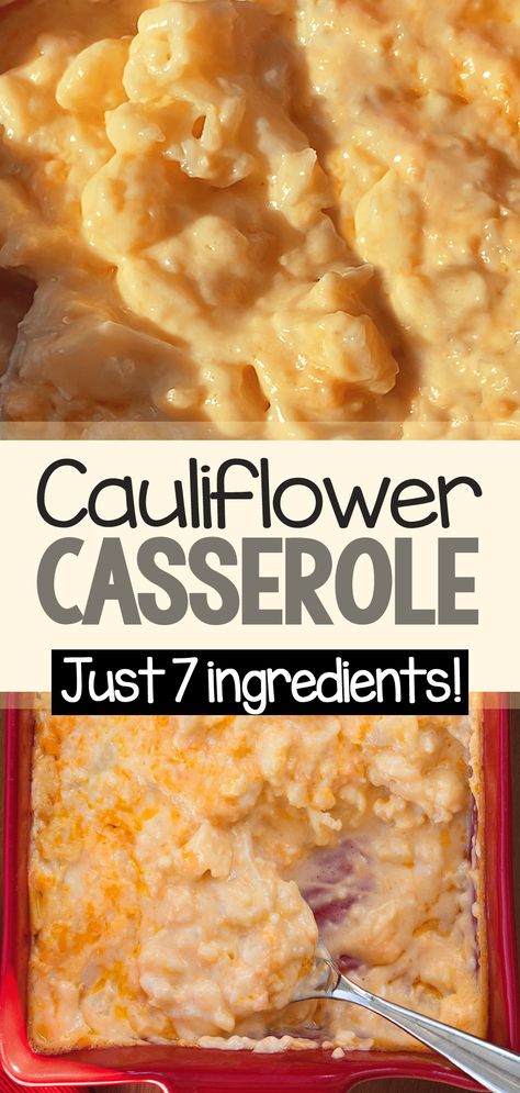 Cheesy Cauliflower Casserole Keto, Frozen Cauliflower Recipes Side Dishes, Ww Cauliflower Recipes, Califlower Recipes Dinner, Easy Cauliflower Casserole, Frozen Cauliflower Recipes, Cheesy Cauliflower Casserole, Keto Cauliflower Casserole, Baked Cauliflower Casserole