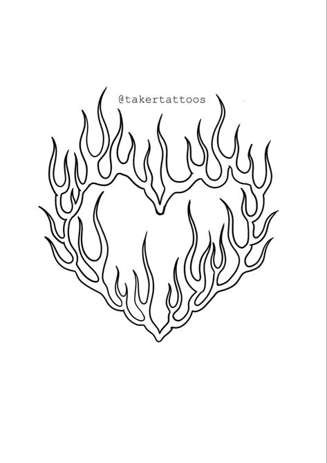 Heart with fire flames corazón llamas de fuego diseño tatuaje lineal Flaming Star Tattoo, Flame Heart Drawing, Flame Tattoo Stencil, Flame Line Art, Heart Flame Tattoo, Flame Heart Tattoo, Flames Tattoo Design, Flame Tattoo Design, Flaming Heart Tattoo