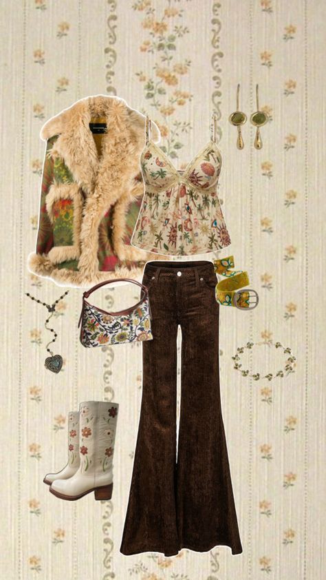 #indie #70s #cute #fashion #outfit #boho #nature #fashionicon #trendy 70s Boho Chic, Spring 70s Outfit, 70s Vibe Outfits, 70s Summer Fashion Vintage, Groovy Outfits 70s, 70s Outfit Aesthetic, Outfit Inspo 70s, Boho Astethic, 70s Casual Outfits