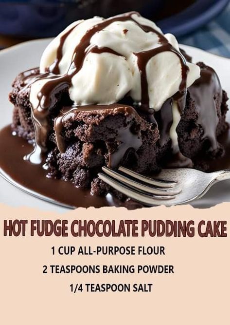 Chocolate Pudding Cake Recipe, Cheap Meals To Make, Fudge Chocolate, Chocolate Pudding Cake, Chocolate Pudding Recipes, Chocolate Pie Recipes, Comfort Desserts, Cheesecake Bar Recipes, Fudge Sauce