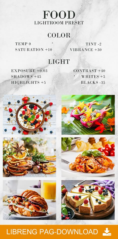 Food Photo Editing Lightroom, Food Photography Editing Lightroom, How To Edit Food Pictures, Landscape Food Photography, Lightroom Presets For Food, Creating Lightroom Presets, Editing Food Pictures, Food Presets Lightroom Free, Food Lightroom Presets