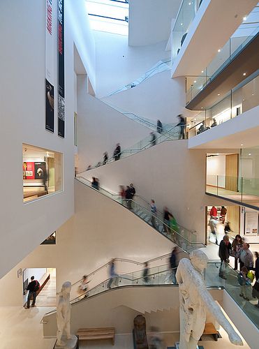 The Ashmolean Museum. Crammed to bursting with great art and archaeological collections, plus a rooftop restaurant and underground cafe, when you need a quick break. Office Atrium, Oxford United Kingdom, Ashmolean Museum, Museum Design, Portland Stone, Oxford England, Aldous Huxley, Art Museums, Kanazawa