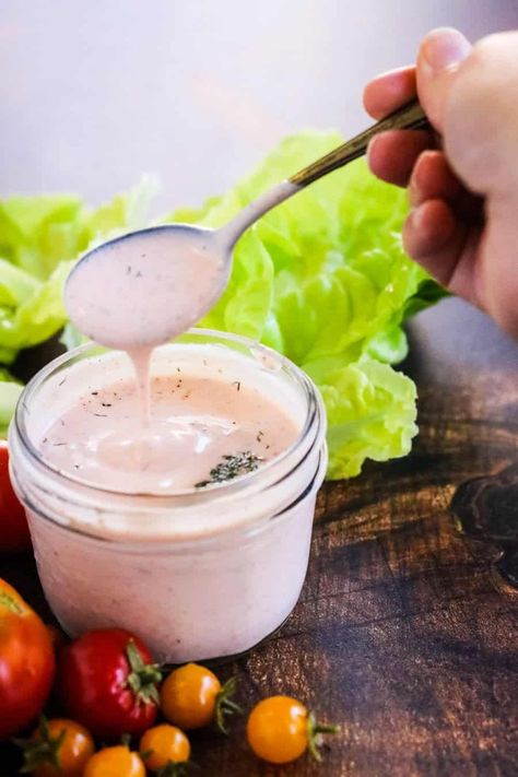 Easy Homemade Sriracha Ranch Dressing | All Ways Delicious Diy Sriracha, Wings And Fries, Sriracha Ranch, Homemade Sriracha, Homemade Cheeseburgers, Sweet Dressing, Ranch Recipe, Homemade Ranch Dressing, Yogurt Dressing