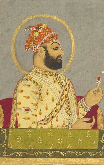 Farrukhsiyar Mughal Emperor. 18th C. Mughal Miniature Paintings, Mughal Emperor, Rangoli Side Designs, Mughal Paintings, Fashion Illustrations Techniques, Persian Miniature, Mughal Empire, Pichwai Paintings, Indian Painting