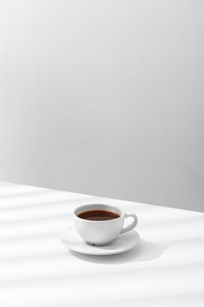 Minimal Coffee, Coffee Image, Image Reference, French Coffee, Coffee Images, Aesthetic White, High Angle, Aesthetic Coffee, Free Photo