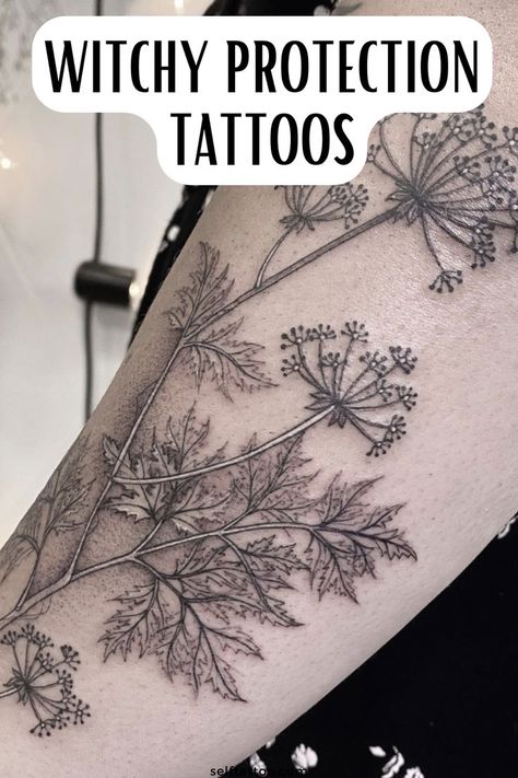 Many people who identify as pagans, Wiccans, or witches often do certain rituals to protect themselves and their spaces from negative energy. You can take this idea further and give yourself 24/7 protection wherever you are by getting a protection tattoo. A witchy-themed protection tattoo can take many forms, from flowers and specific tarot cards to ancient runes from the Norse religion. Protection Tattoos, Leg Band Tattoo, Witchy Protection, Leg Band Tattoos, Self Tattoo, Epic Dragon, Band Tattoo Designs, Band Tattoo, Runes