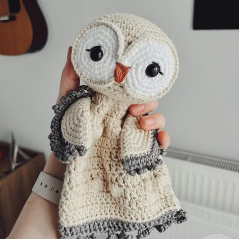 The 25 Coolest Crochet Owl Patterns Bird Lovey Crochet, Owl Lovey Crochet Pattern, Crochet Owl Lovey, Owl Lovey Crochet Pattern Free, Owl Crochet Blanket, Crochet Owl Pattern Free, Crochet Owl Pillows, Crochet Owl Blanket, Crochet Owl Pattern