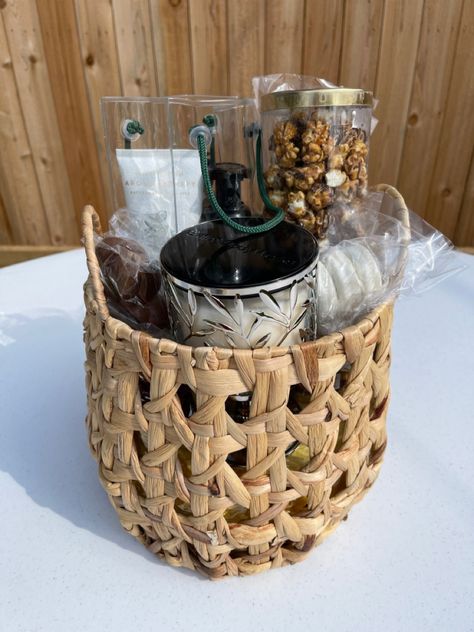 Put together skin goodies, candles, treats for your awesome pioneer friends Jw Gifts, Your Awesome, Gift Basket, Wicker Baskets, Decorative Wicker Basket, Gift Baskets, Put Together, Candles, Skin