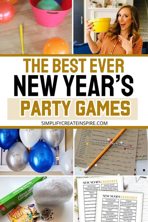 Make your New Year’s Eve celebration unforgettable with this curated list of New Year’s games! Perfect for kids, adults, and family parties, these ideas include interactive activities, classic games, and fun twists for a kid-friendly NYE party. Plan your countdown with fun New Year’s Eve games and create lasting memories! New Year’s Eve Hourly Countdown, Game Ideas For New Years Party, New Year’s Party Ideas With Kids, New Years Eve Kids Countdown, Nye Party Kids Families, New Years Youth Group Games, Fun New Year’s Eve Party Games, New Years Review, Kids Games For New Years Eve