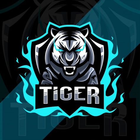 Tiger Mascot, Sports Logo Inspiration, Eagle Mascot, Esports Logo, Tiger Logo, Gaming Logo, Cute Tigers, Cartoon Logo, Mascot Logo