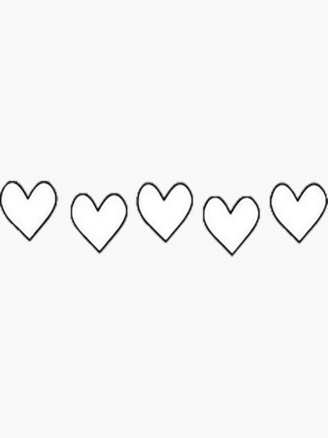 "Love hearts" Sticker by strangdesigns | Redbubble White Instagram Theme, Instagram Spacers, Theme Dividers Instagram, Insta Marketing, Instagram Divider, Theme Divider, Black And White Instagram, Black And White Stickers, Feed Insta