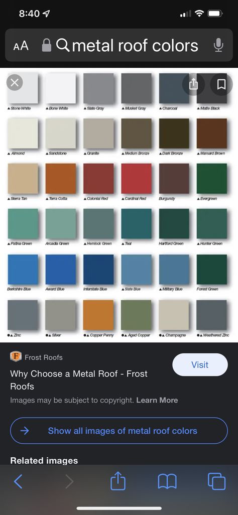 Roof Options, Marsh House, Metal Roof Colors, Standing Seam Roof, Blue Roof, Copper Penny, Aged Copper, Roof Colors, Ski Chalet