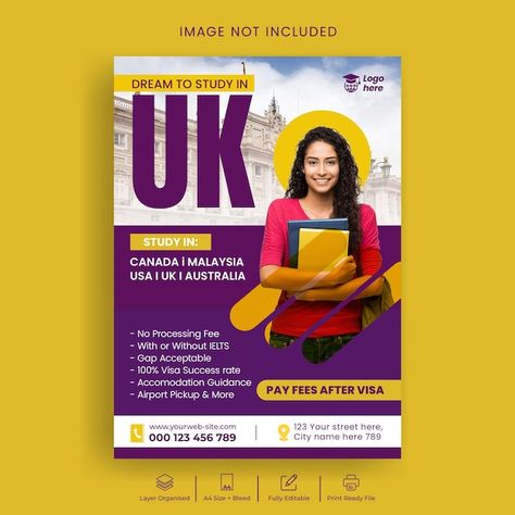 Study abroad flyer or university admissi... | Premium Psd #Freepik #psd #poster #higher-education #flyer-template #print-ready Education Flyer, About Study, University Admission, Admissions Poster, Poster Template Design, University Admissions, Success Rate, Poster Template, Study Abroad