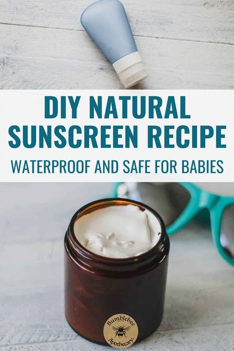 Avoid toxic chemicals this summer! DIY natural sunscreen recipe is easy to make, and works great. It’s waterproof and safe for babies and marine life. Did you know that the chemicals in conventional sunscreens are also harmful to marine life? The choices we make about what to put on our bodies have reaching effects. Organic sunscreen is perfectly safe for marine life, & the rest of the earth. This homemade, organic, all natural sunscreen recipe offers natural sun protection. Organic Sunscreen Recipe, Homemade Sunscreen Natural, Diy Beauty Products To Sell, Diy Natural Sunscreen, Clean Sunscreen, Bumblebee Apothecary, Natural Sunscreen Recipe, Sunscreen Recipe, Good Sunscreen For Face