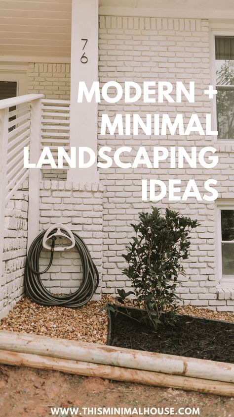 The Minimal House: Embrace Minimalism, Design Freedom, and Clutter-Free Living with Purpose Minimal Landscaping, Landscape Boarders, Front Yard Makeover, Modern Landscape Design Front Yard, Front Porch Stairs, Modern Front Yard Landscaping Ideas, Modern Front Yard Landscaping, Yard Makeover, Porch Stairs