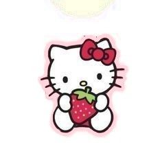 Hello Kitty Fresa, Hello Kitty Strawberry, Hello Kitty Imagenes, Kitty Kisses, Kitty Pictures, Apple Stickers, Beach Icon, Old Fan, Kitty Art