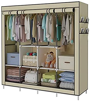 Rail Wardrobe, Wardrobe Shelves, Organiser Son Dressing, Canvas Wardrobe, Foldable Wardrobe, Wardrobe Storage Boxes, Standing Closet, Wardrobe Clothing, Clothing Wardrobe