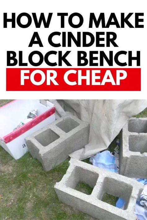 Cider Block Bench Outdoor Seating, Cinder Block Benches Outdoor, Concrete Block Bench Outdoor Seating, Cinderblock Bench Diy, Cinder Block Bench Diy Outdoor Seating, Cheap Outdoor Seating Ideas, Cider Blocks Ideas, Bench Around Tree Diy, Cider Block Bench