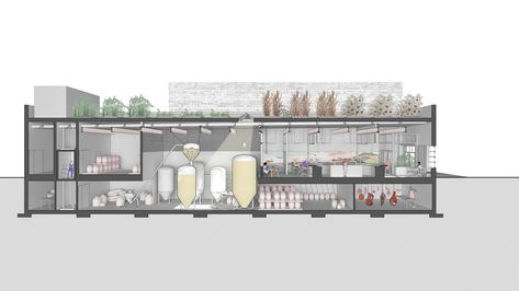 Brewery Architecture Design, Brewery Layout Floor Plans, Brewery Floor Plan, Brewery Architecture, Micro Brewery Design, Grape Farm, Modern Brewery, Winery Design, Factory Layout