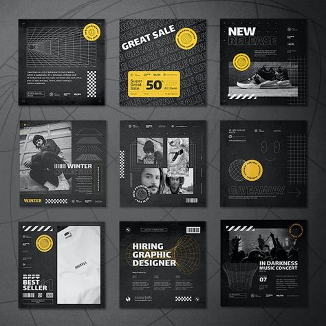 Music Social Media Design, Black And White Social Media, Fashion Social Media Post, Instagram Post Template Design, Post Template Design, Fashion Social Media, Luxury Branding Design, Social Media Pack, Media Design Graphics