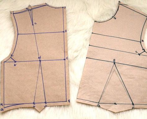 Bodice Block Drafting, How To Make A Bodice, Basic Bodice Block Pattern Drafting, Bodice Sloper, Basic Bodice Block, Bodice Block, Diy Clothes Tutorial, Basic Bodice, Circle Skirt Pattern